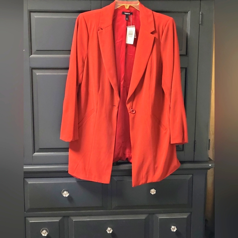 Torrid Women's Vibrant Red Blazer